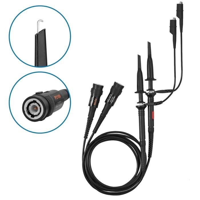 Sonde Pour Oscilloscope P2200 200MHz - Rapport 1X/10X, Clip De Test BNC, Neuf Sous Blister