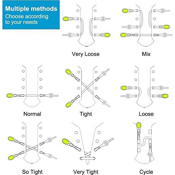 24 pi ces Lacets lastiques en Silicone No Tie Lacets pour