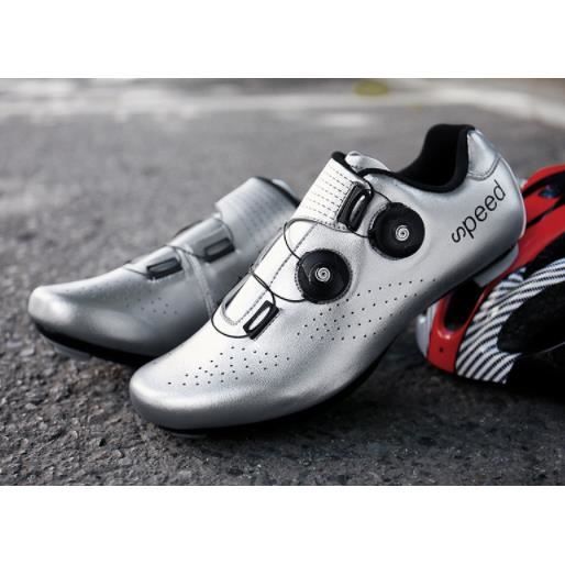 Chaussure V lo Route Homme Gris Respirant SPD Cales
