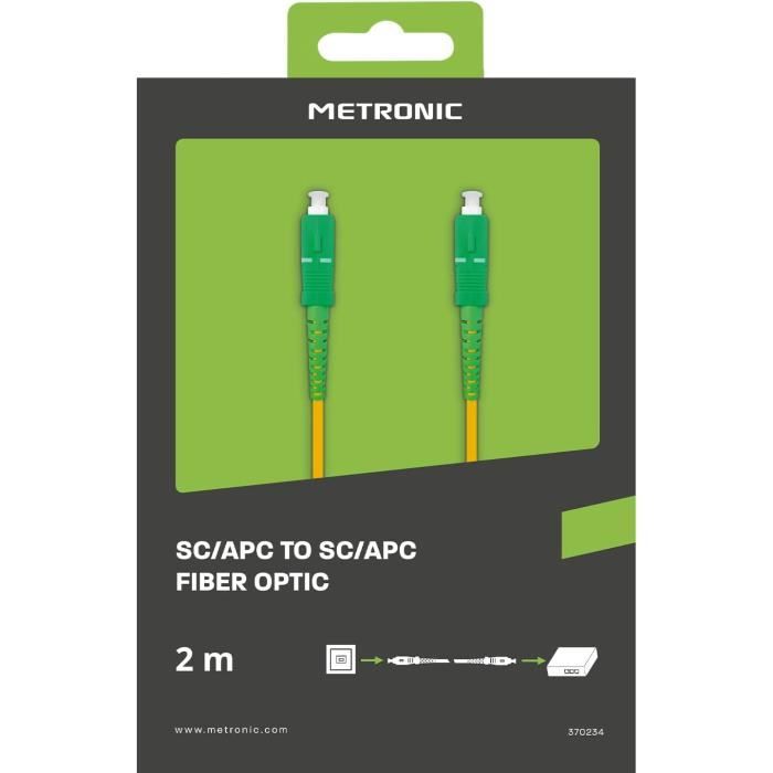 Câble Fibre Optique ScApc Monomode 2 M Compatible Box Fibre Orange,Sfr