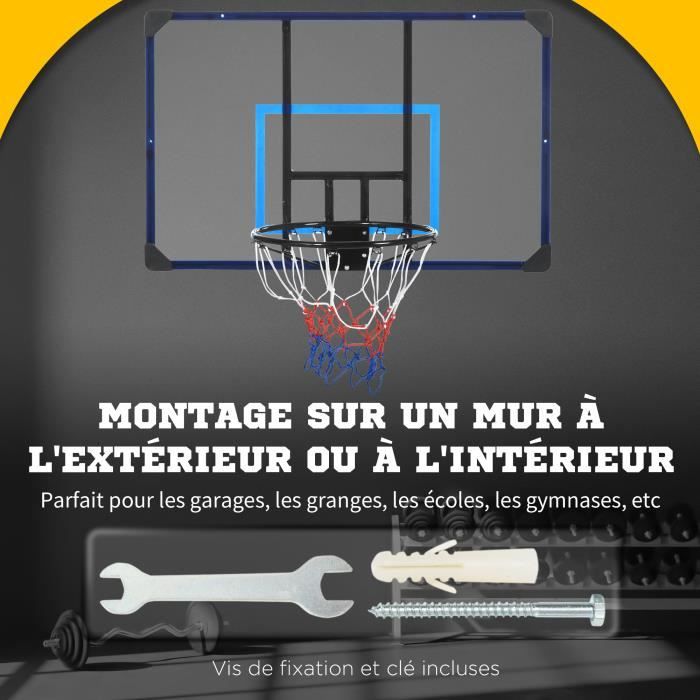 Panier de Basket Ensemble De Panier De Basket Mural, Planche De Basket-Ball  en Acier Lourd De 45 Cm, Facile À Installer (Color :,286 - Cdiscount Sport