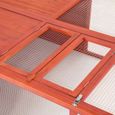 TECTAKE Enclos pour rongeurs CHIP avec Ouverture sur le toit Grillage à mailles serrées En bois Marron-3