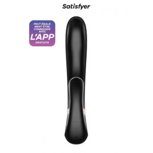 Vibromasseur Rabbit TWIST 2 - Va-et-Vient USB En Silicone Médical - Noir