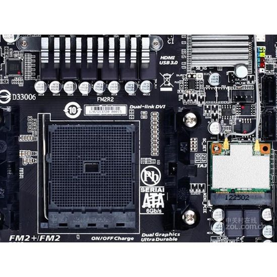 Carte mère GIGABYTE F2A88XN-WIFI AMD A88X Socket FM2 / FM2+ 2xDDR3 SDRAM 64GB Mini ITX - Informatique