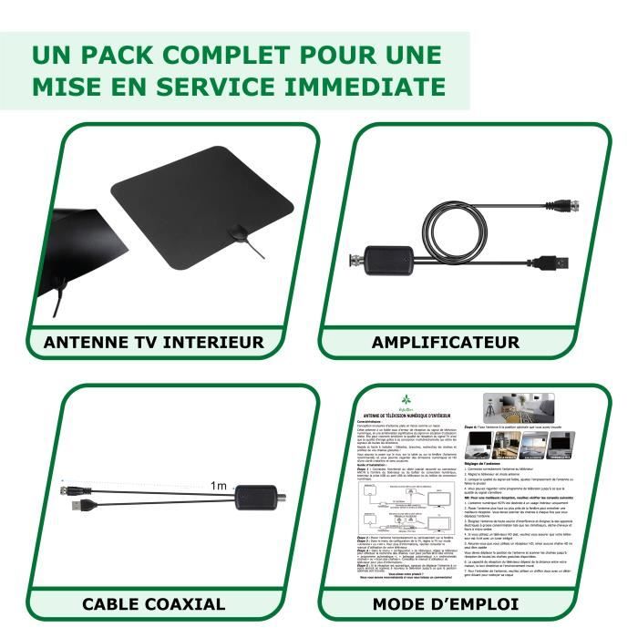 Antenne TV Intérieure Puissante 4K Ultra HD, Antenne TNT Intérieure — free download