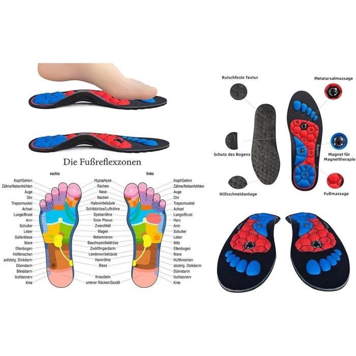Semelles Magnétiques Acupression - Confort Et Bien-être Pour Vos Pieds - Taille 40-43
