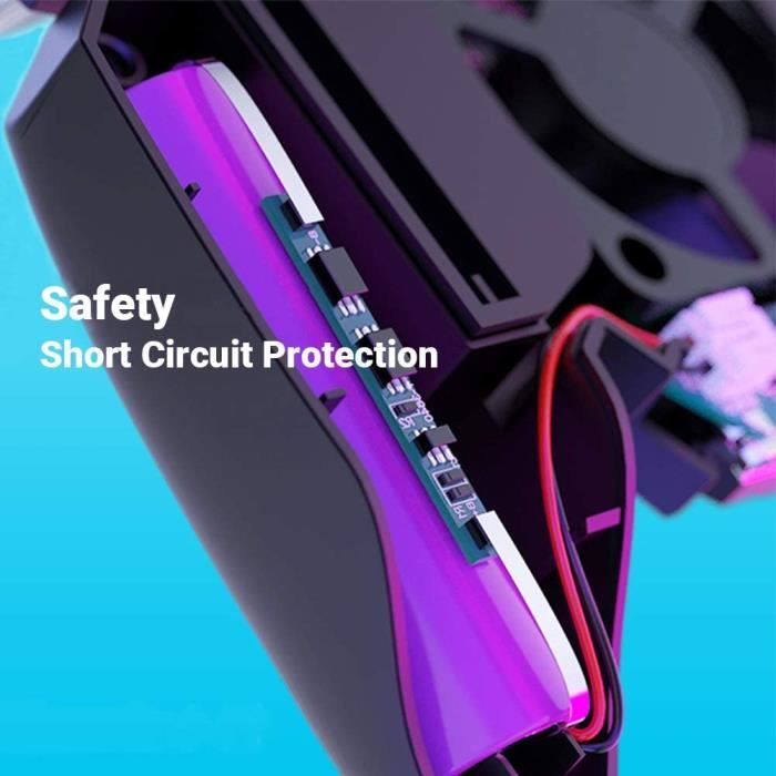 Contrôleur Jeu Mobile Avec Ventilateur Refroidissement - Manette 4 Déclencheurs Pour Smartphone <6.5"