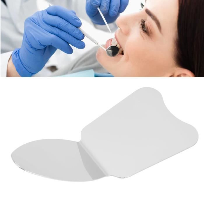 Drfeify Réflecteur oral Miroir photographique double face anti-buée en  acier inoxydable pliant miroir dentaire intra-oral (type 3)