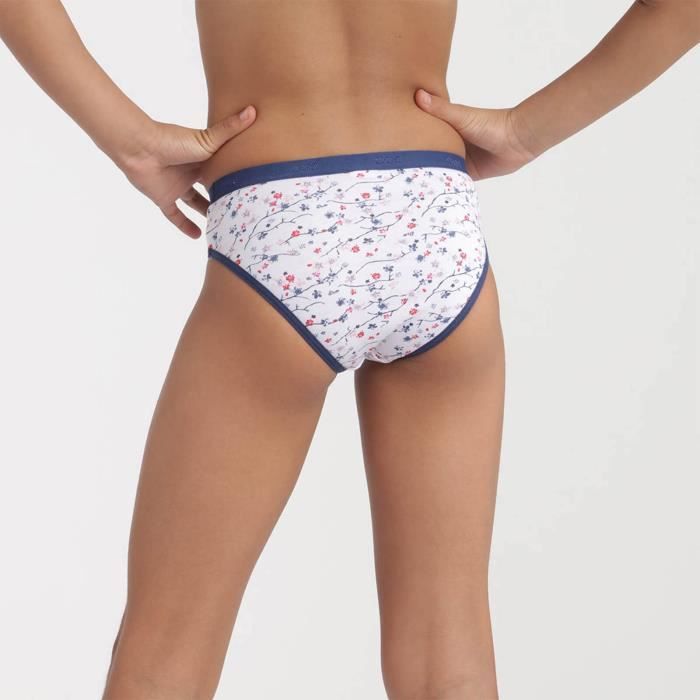 Lot de 3 Culottes Fille Fantaisie Coton Stretch Les Pockets