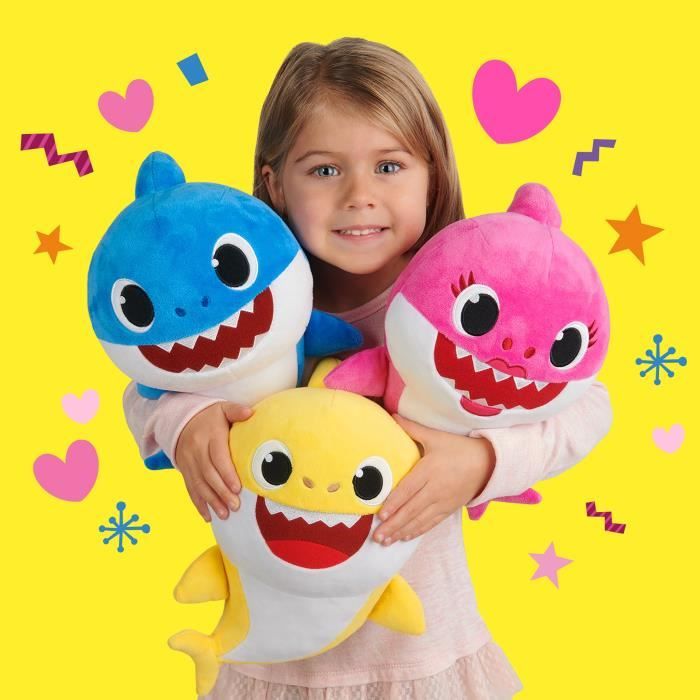 BABY SHARK PELUCHE MUSICALE 30 CM ROSE Cdiscount Jeux Jouets