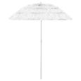 vidaXL Parasol de plage Blanc 180 cm-0