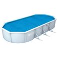 Bâche solaire BESTWAY pour piscine hors sol ovale Power Steel 300x200x84cm - Bleu-0