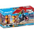PLAYMOBIL - 70553 - Stuntshow Pilote de moto et mur de feu pour enfant - Gamme Playmobil - Multicolore-0