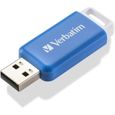 Clé USB - 64GB - Flash 2.0 DataBar, Verbatim - Bleu-0