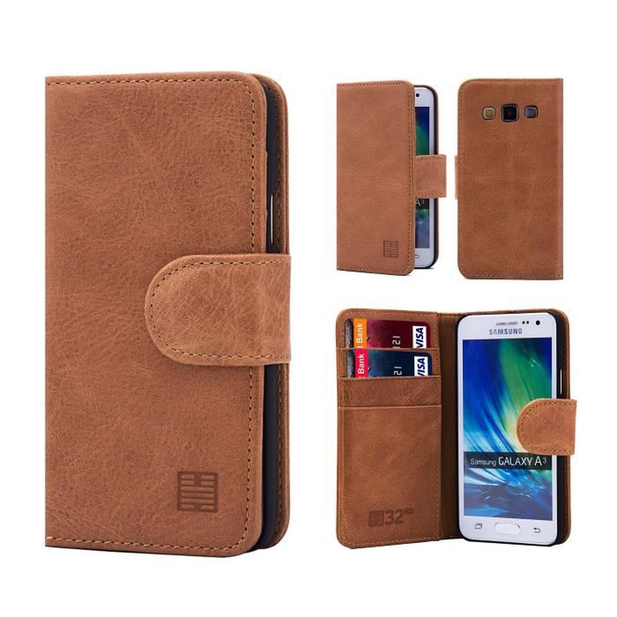Etui Luxe Samsung Galaxy A3 2015 Sm A300 Premium En Cuir Veritable Italien Par 32nd Brun Clair Achat Housse Etui Pas Cher Avis Et Meilleur Prix Cdiscount