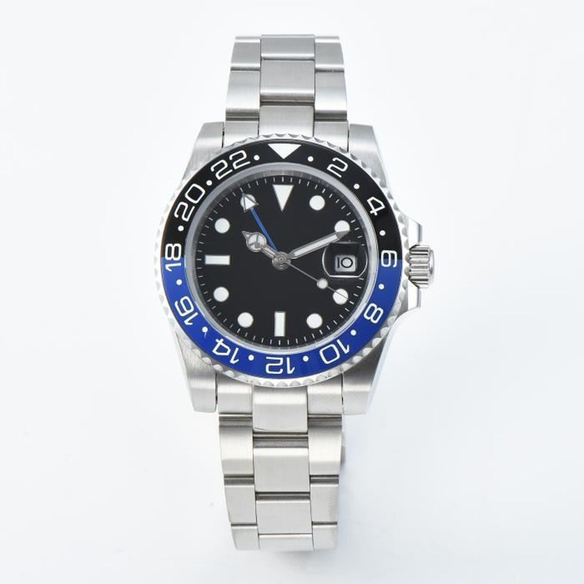 actress coupler unstable Parnis automatic GMT WATCH 40 mm cadran stérile noir verre saphir lunette  en céramique date boîtier argent Mouvement automatique 006 , - Achat/vente  montre - Black Friday Cdiscount