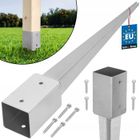Support de Poteau a Enfoncer en acier galvanisé - Piquet pour poteau de clôture - 81 x 81 mm - Longueur 750 mm - KOTARBAU®