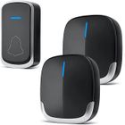 Sonnette sans fil 300M, BYONDSELF®, 58 Mélodies au 4 Niveaux Volumes, Carillon sans fil étanche, Noir