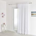 HOME MAISON Voilage sablé base brodée Blanc 180x240 cm