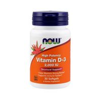 Vitamine D3 2000IU 30 caps Sans saveur Now Foods Pack Nutrition Sportive