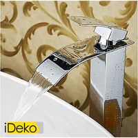 Robinet Mitigeur lavabo IDEKO - Chrome Finition laiton - Valve en céramique - Monotrou - Hauteur 270mm