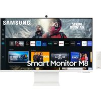 Ecran PC - SAMSUNG - Smart Monitor M8 - CM800 - 32" UHD 4K 3840x2160 - 60Hz - VA - 4ms - Blanc - HDMI + USB-C + Télécommande