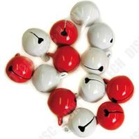 TD® Lot de 10 grelots blancs et rouges - Grelot décoratif pour maison et évènement