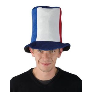 CHAPEAU - PERRUQUE Chapeau Haut de forme France Tricolore - Accessoir