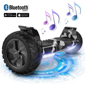 HOVERBOARD Hoverboard Tout Terrain - MEGA MOTION - HM - Bluetooth LED - Camouflage