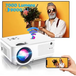 Vidéoprojecteur Vidéoprojecteur Bomaker 7000 Full HD 1080P et 300 Soutien - Blanc - Résolution native 1280 x 800