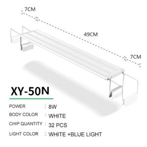 AQUARIUM Animalerie,Lampe pour Aquarium 15 57cm, éclairage de haute qualité, LED blanches et bleues avec supports - Type XY-50N WhitexBlue