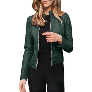 Veste en simili sales cuir femme pas cher