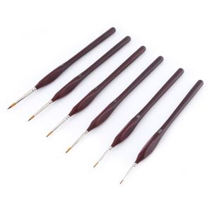 PINCEAU - SET 6pcs Pinceau Peinture a l'huile de Crochet De Ligne Mince pour la peinture a l'huile Aquarelle  Fournitures