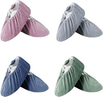 5 paires de couvre-chaussures lavables, couvre-chaussures antidérapants réutilisables avec flanelle | Leroy Merlin