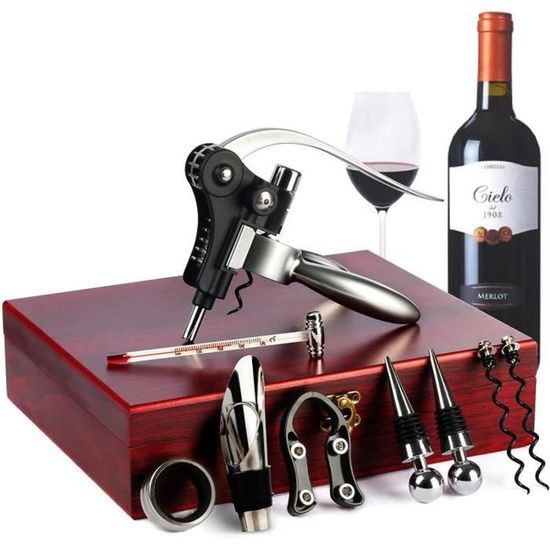 Le kit du sommelier : VINO POP avec ouvre-bouteille et accessoires