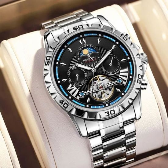 Montre Homme Charles Latour Modèle Conway - Multifonction, Bracelet Acier, Quartz Japonais, Neuf