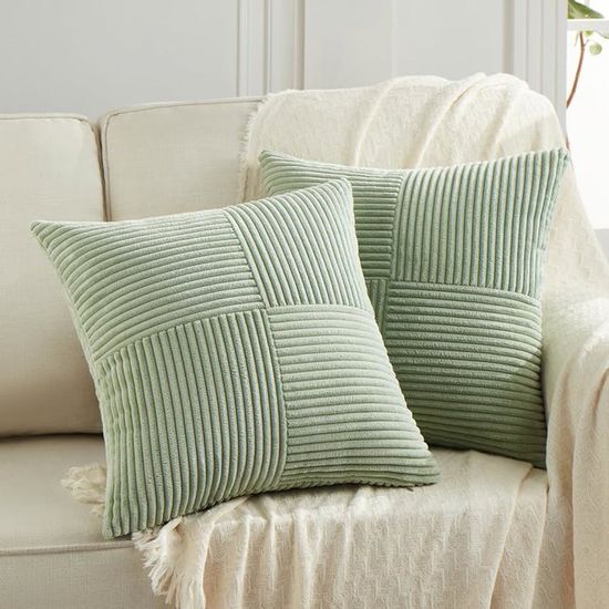 Lot De 2 Housses De Coussin 50x50 Cm Boho Ethnique Vintage - Taies D'Oreiller Double Face Imprimées Pour Décoration