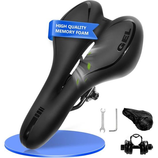 1 Pce Selle Large Confortable Rembourrée Siège VTT Accessoire de Vélo pour Exercice Sports Cyclisme