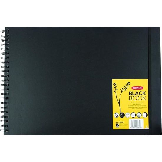 Carnet De Croquis Derwent Sketch & Store A3 Paysage - 56 Feuilles 165g/m², Reliure Spirale Et Pochette