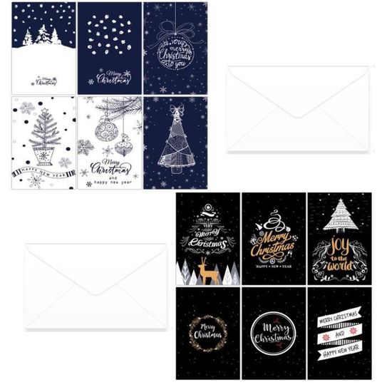 Lot De 6 Cartes De Vœux "Meilleurs Vœux" N°557 - Avec Enveloppes, Neuf, Thème Noël