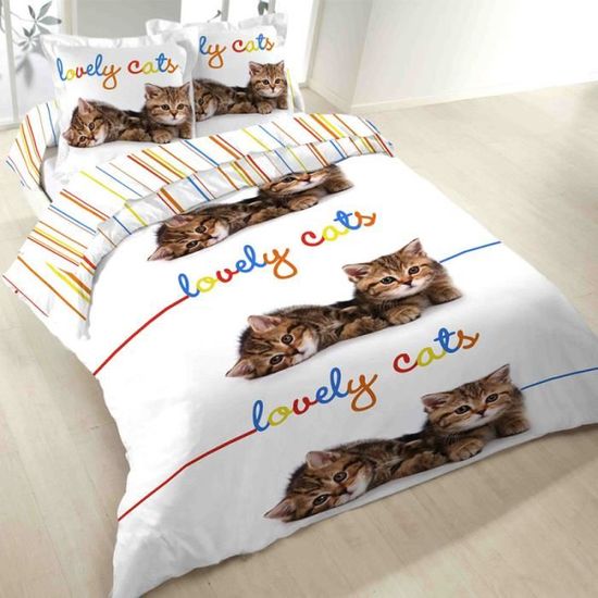 Housse De Couette Chat Finn 0 X 0 2 Taies Coton Cdiscount Maison Housse De Couette Chat Finn 0 X 0 2 Taies Coton Cdiscount Maison