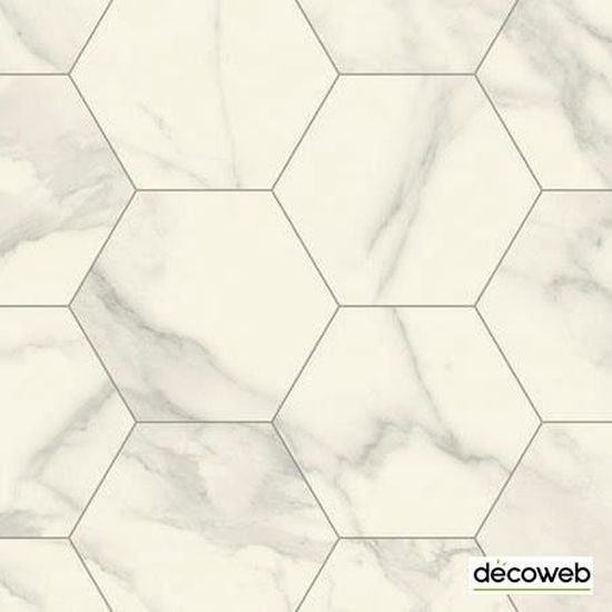 sol lino imitation carrelage hexagonal blanc marbre 4x3m 12m cdiscount bricolage
