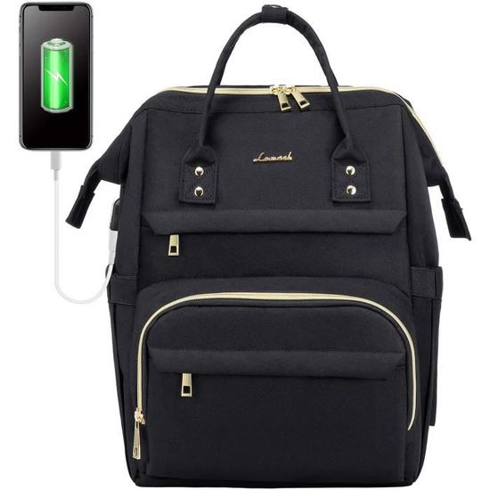 FUNSEED Sac à Bandoulière Ordinateur Portable 14-15 Pouces - Grande Capacité Imperméable Uni