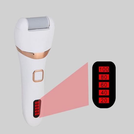 Ponceuse électrique Pour Pieds FRcolor - 3 Têtes Rotatives, éclairage LED, Rechargeable USB - Soin Anti-callosités