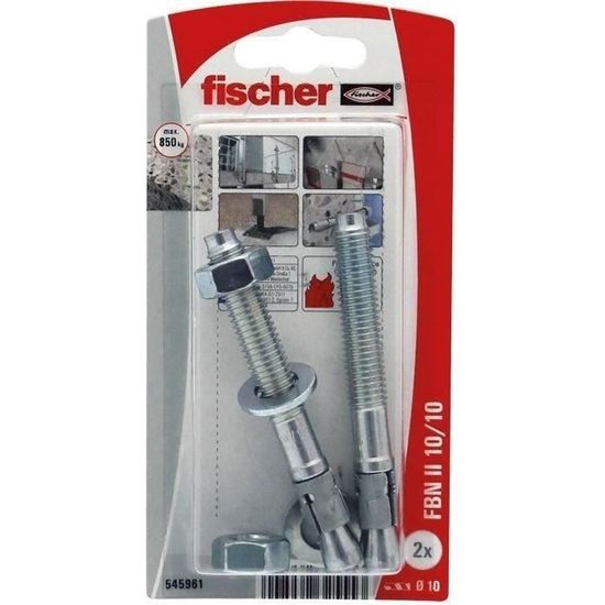 Goujon D'ancrage Lourd Fischer FAZ II GS 16 - R 88561, Avec écrou Et Rondelle, En Acier A4, Made In Germany