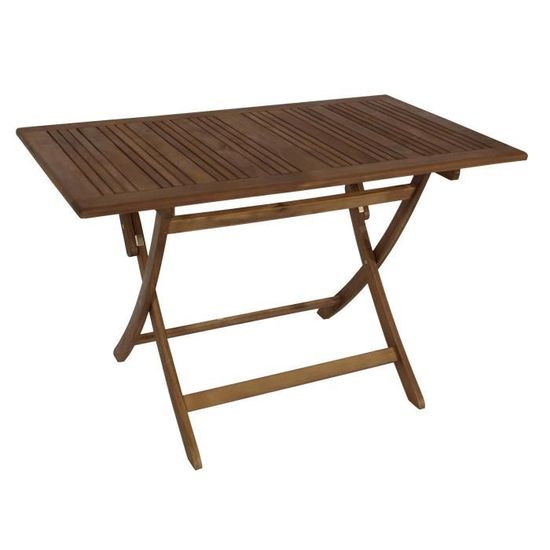 Table Rectangulaire Pliante Salon De Jardin 120x70cm Bois Epicea