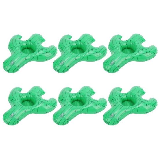 Porte-Gobelet Gonflable Piscine Ananas - Plateau Flottant 7 Trous + Compartiment Snacks, Idéal Fêtes Plage Été