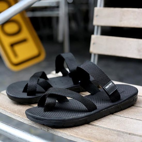 JOMIX Mules Homme Avec Boucle - Sandales Plage Tongs Réglables Confortables Maison Piscine Douche