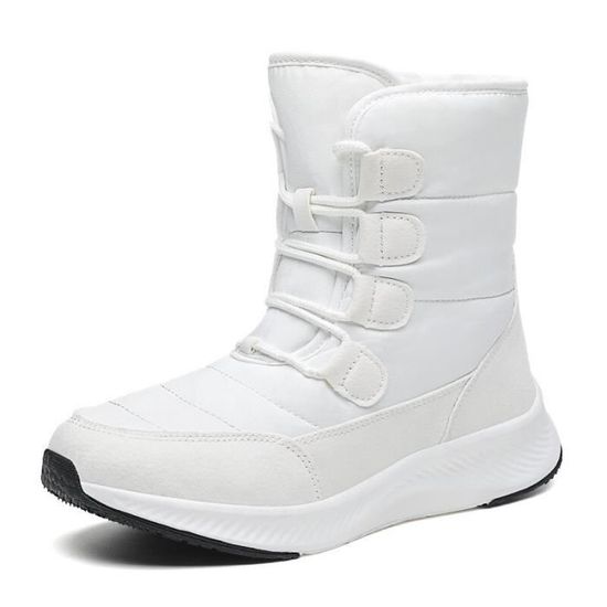 Bottes Neige Femme En Daim Synthétique – Fourrure, Boucle, Semelle Antidérapante – Plusieurs Tailles