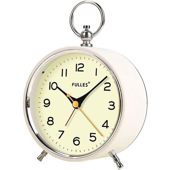RéVeils En MéTal Sans Tic-Tac, Horloge De Table De Chevet De